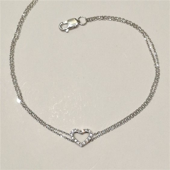 Bracciale Fanton Gioielli Donna BRACCIALI ORO in Oro bianco Cubic Zirconia BROR-75-52 - BROR-75-52